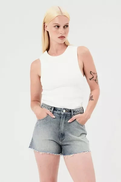 Abrand High Relaxed Denim Short