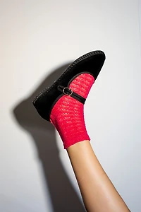 Flabelus Velvet Mary Jane Flat