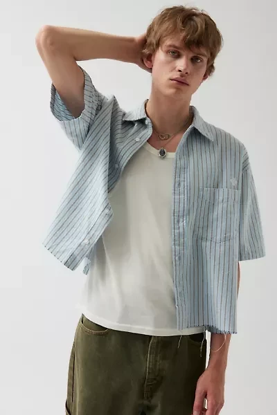 UO Stripe Cutoff Oxford Shirt