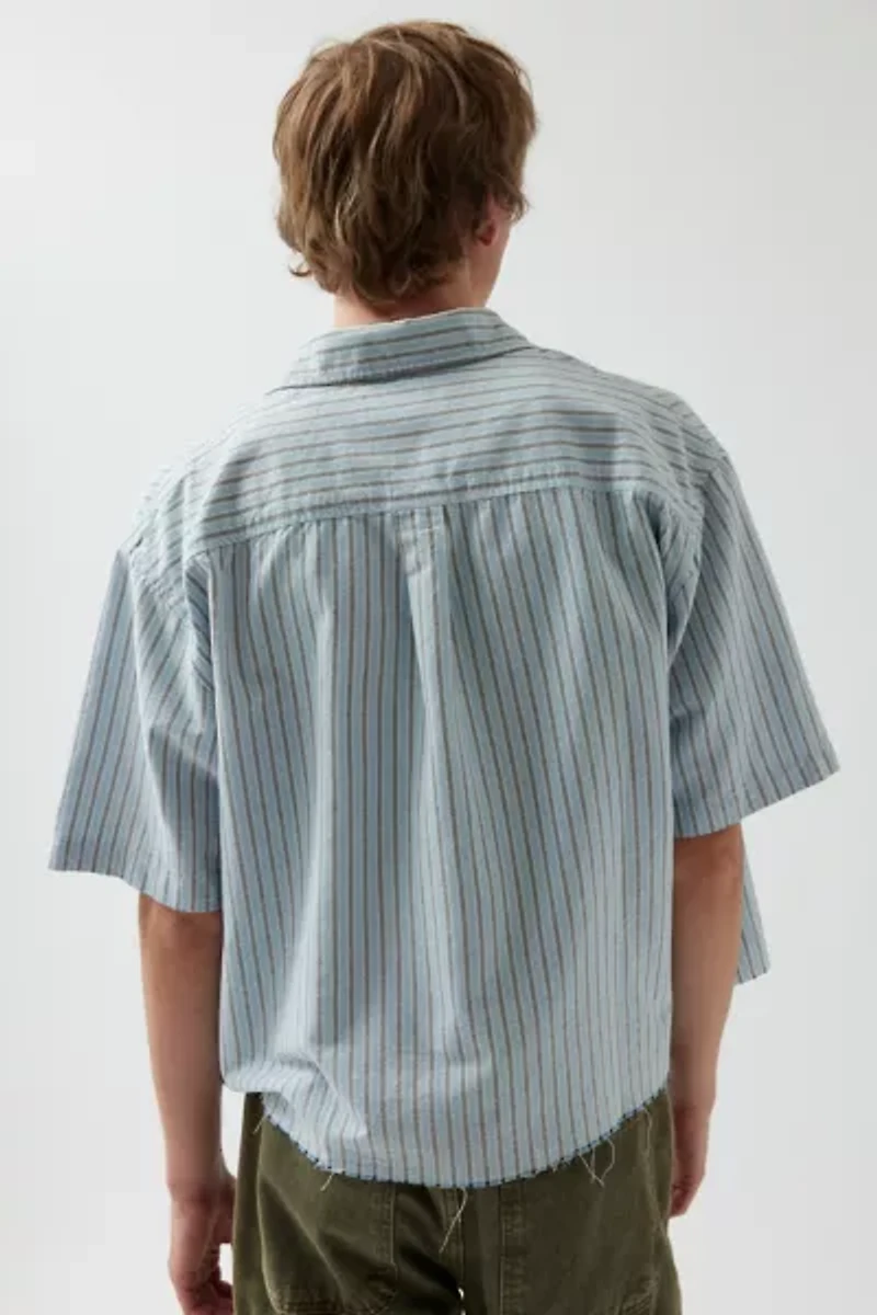 UO Stripe Cutoff Oxford Shirt