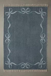 Lacey Bows Printed Brushed Rug