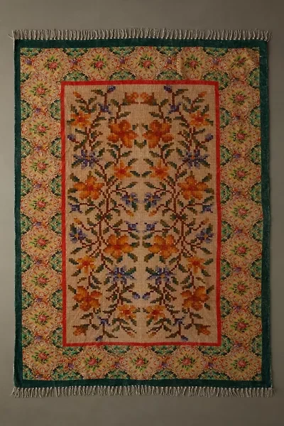 Evelyn Needlepoint Digital Printed Rug