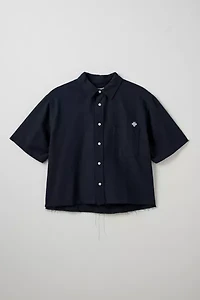 UO Solid Cutoff Oxford Shirt