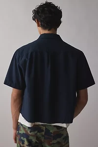 UO Solid Cutoff Oxford Shirt