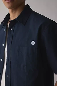 UO Solid Cutoff Oxford Shirt