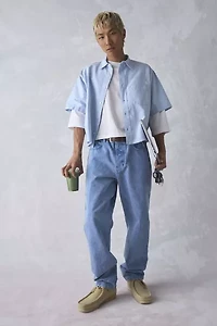 UO Solid Cutoff Oxford Shirt