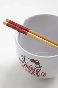 Sanrio Hello Kitty Ceramic Noodle Bowl & Chopstick Set