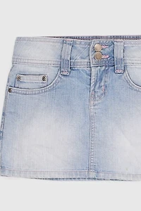 Vintage Y2K Light Wash Jean Mini Skirt