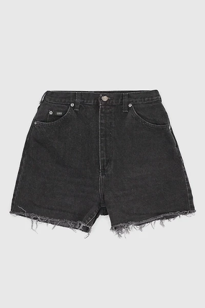 Vintage 90s Black Denim Cuffed Shorts