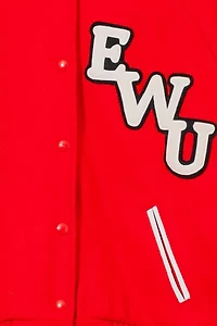 Vintage 1960s Red Wool Hooded Letterman Jacket