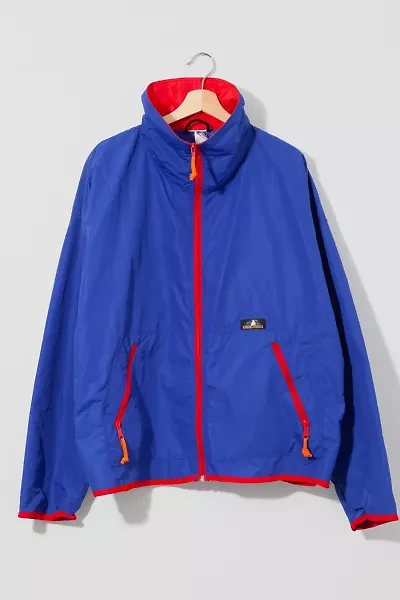 Vintage 1990s Blue Red Full Zip Oversized Windbreaker