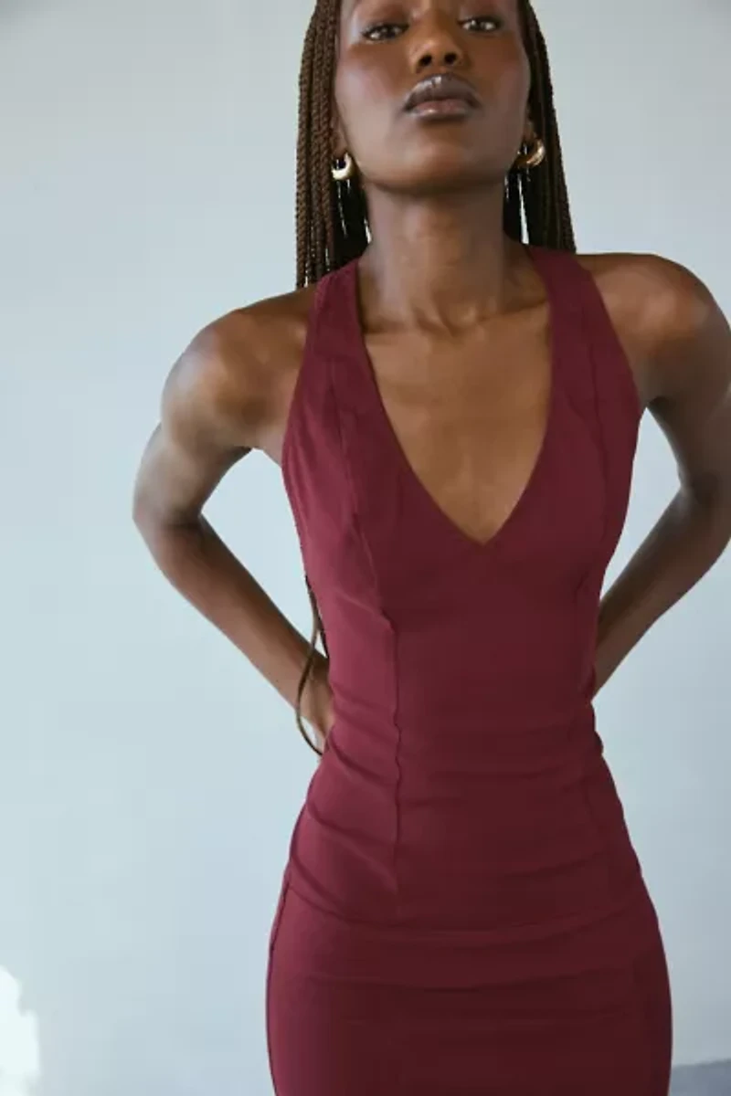 Silence + Noise Giselle Racerback Halter Mini Dress