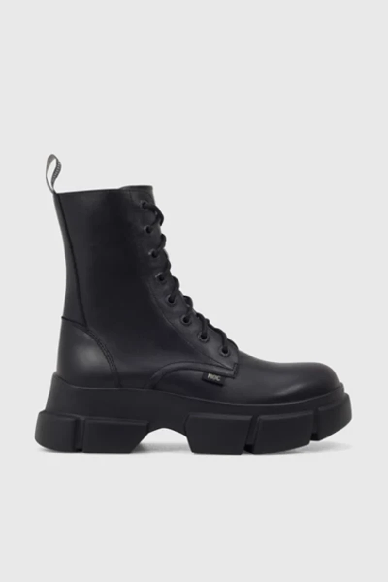 ROC Roadie Leather Platform Combat Boot
