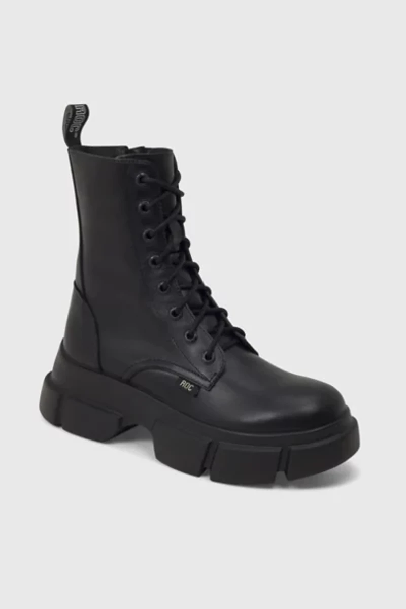 ROC Roadie Leather Platform Combat Boot