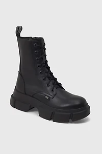 ROC Roadie Leather Platform Combat Boot