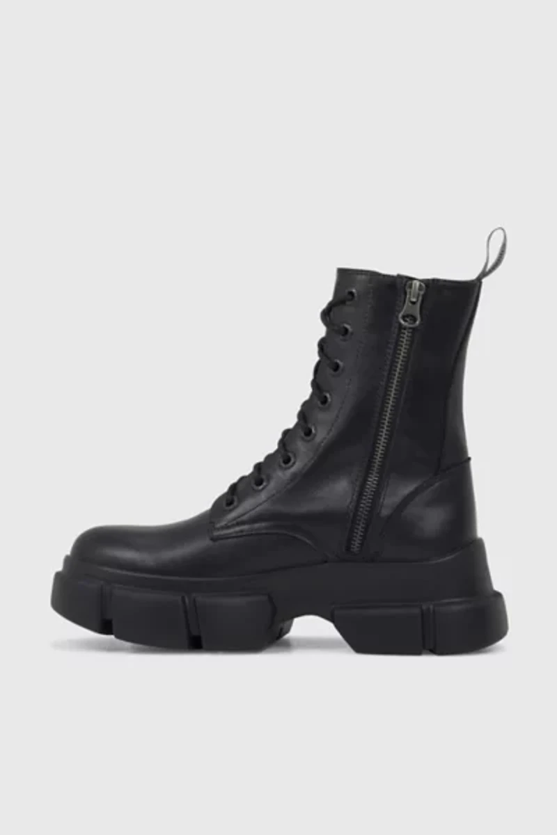 ROC Roadie Leather Platform Combat Boot