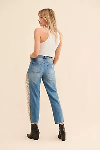 Blue Revival Piper Chain Fringe Jeans