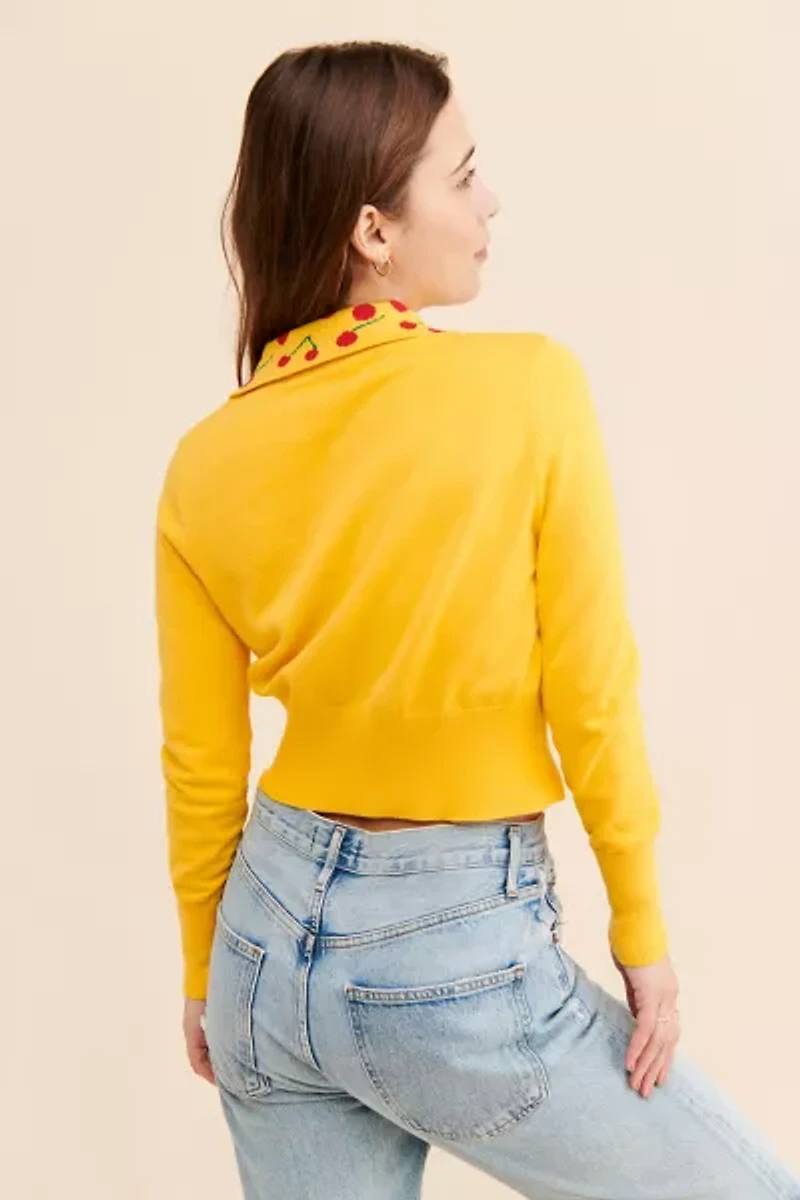 Nuuly Says Gah! Battenberg Cherry Cardigan