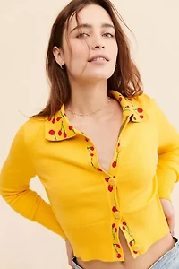 Nuuly Says Gah! Battenberg Cherry Cardigan