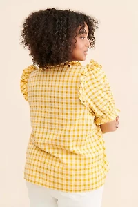 Nuuly Says Gah! Meg Plaid Buttoned Blouse