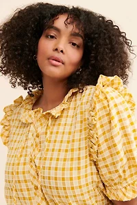 Nuuly Says Gah! Meg Plaid Buttoned Blouse