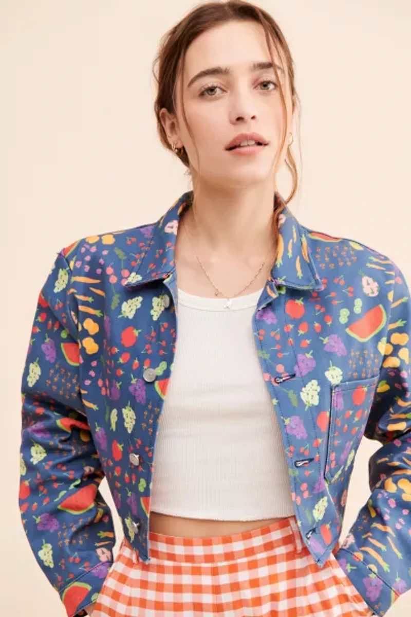Nuuly Says Gah! Farmers Market Cropped Jacket