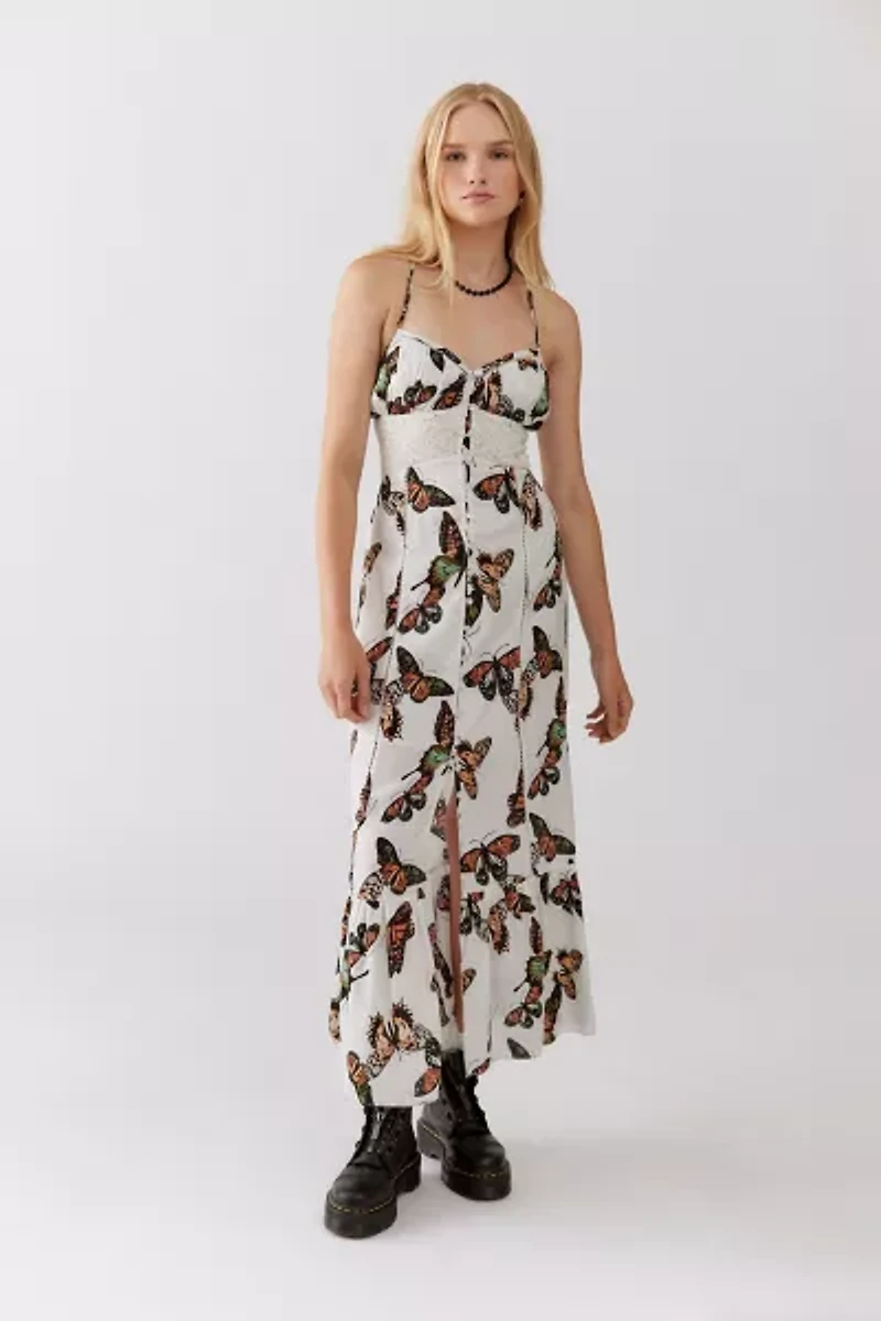 Silva Rayon Midi Slip Dress