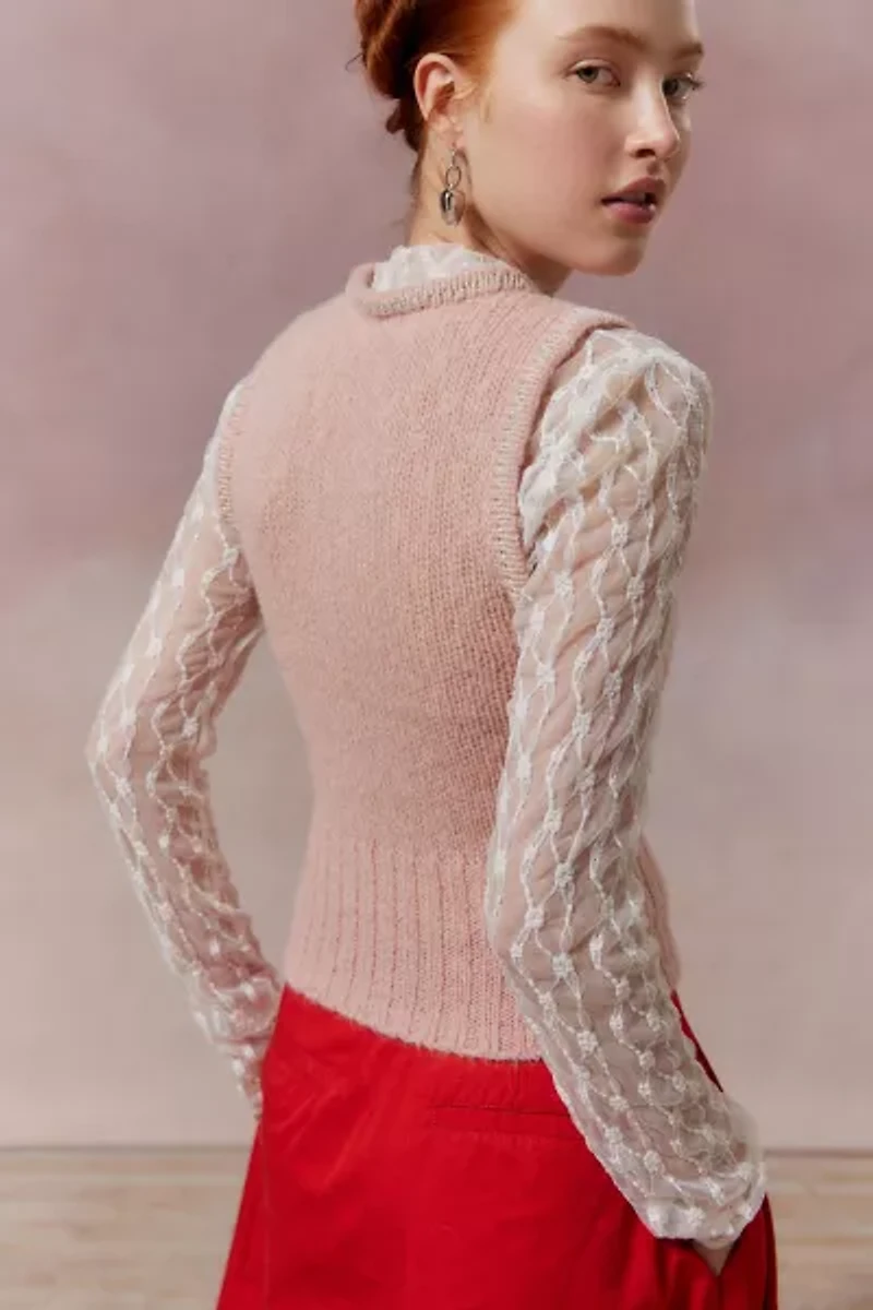 Jones Sparkly Printed Sweater Vest