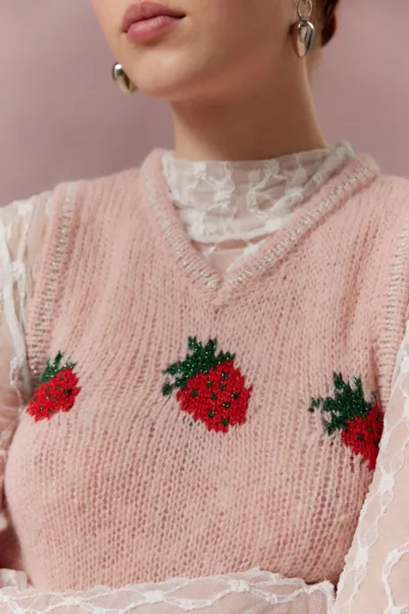 Jones Sparkly Printed Sweater Vest