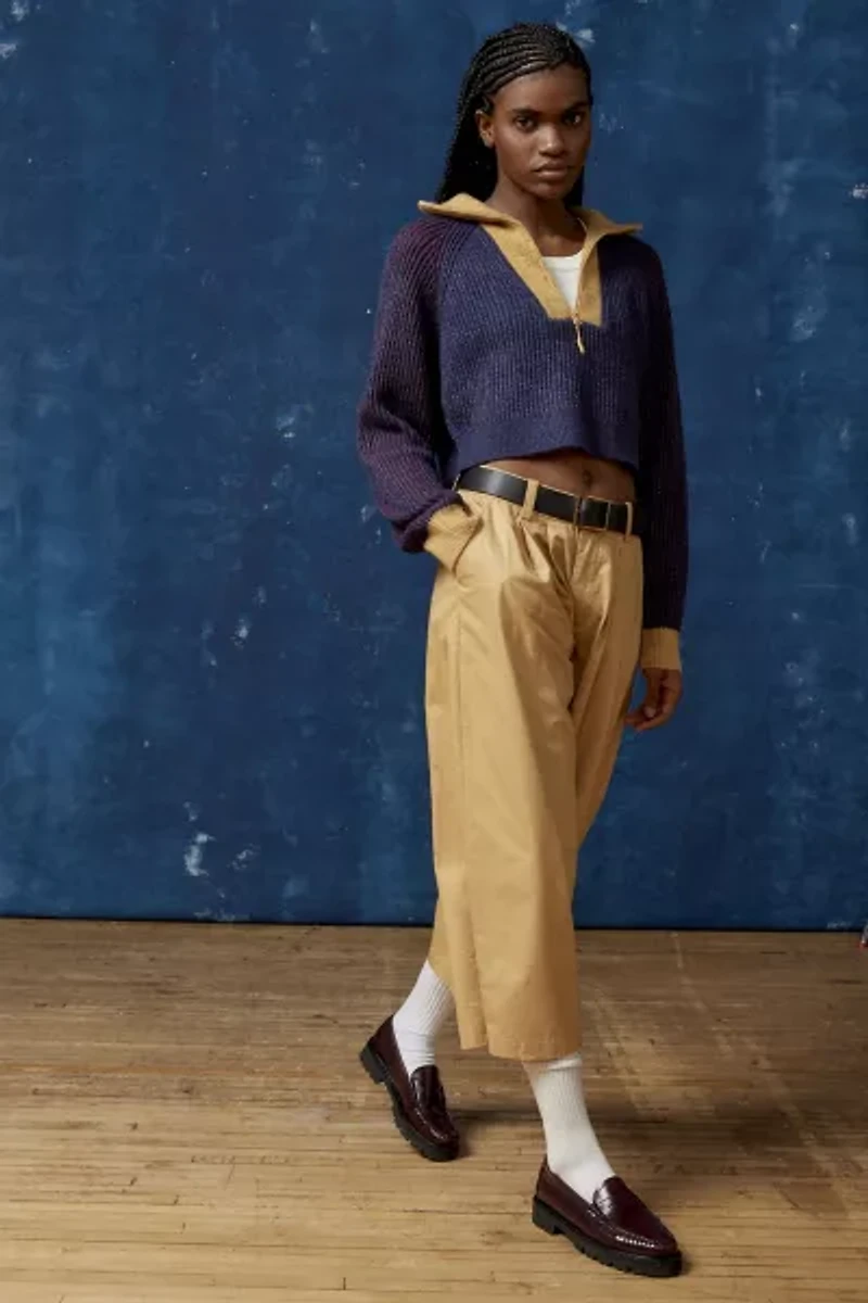 BDG Connor Colorblock Half-Zip Sweater