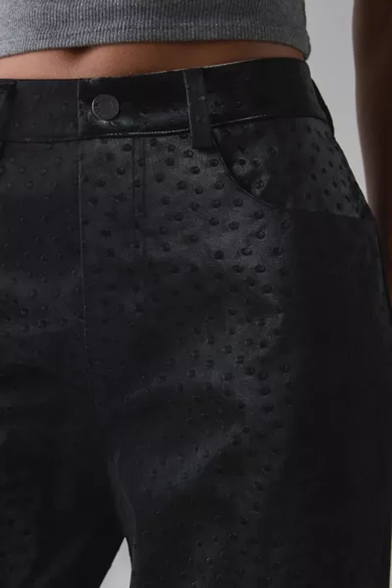 Hosbjerg Peggy Dotted Faux Leather Straight Leg Pant