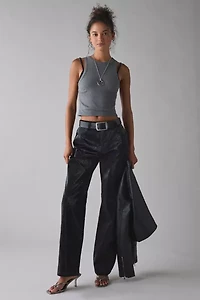 Hosbjerg Peggy Dotted Faux Leather Straight Leg Pant