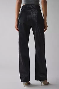 Hosbjerg Peggy Dotted Faux Leather Straight Leg Pant