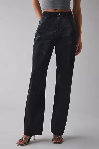 Hosbjerg Peggy Dotted Faux Leather Straight Leg Pant