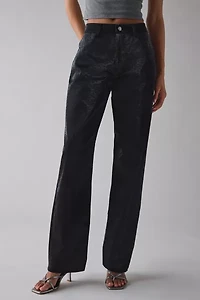 Hosbjerg Peggy Dotted Faux Leather Straight Leg Pant