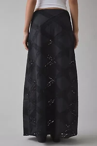 Hosbjerg Priya Sheer Lace Trim Maxi Skirt