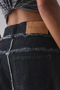 Hosbjerg Penny Frayed Denim Midi Skirt