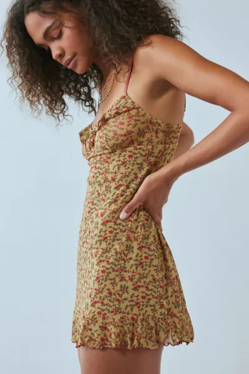 Oh Honey Lori Sheer Floral Slip