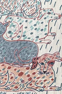 Olivia Wendel Sprinkled Cat and Dogs Blanket