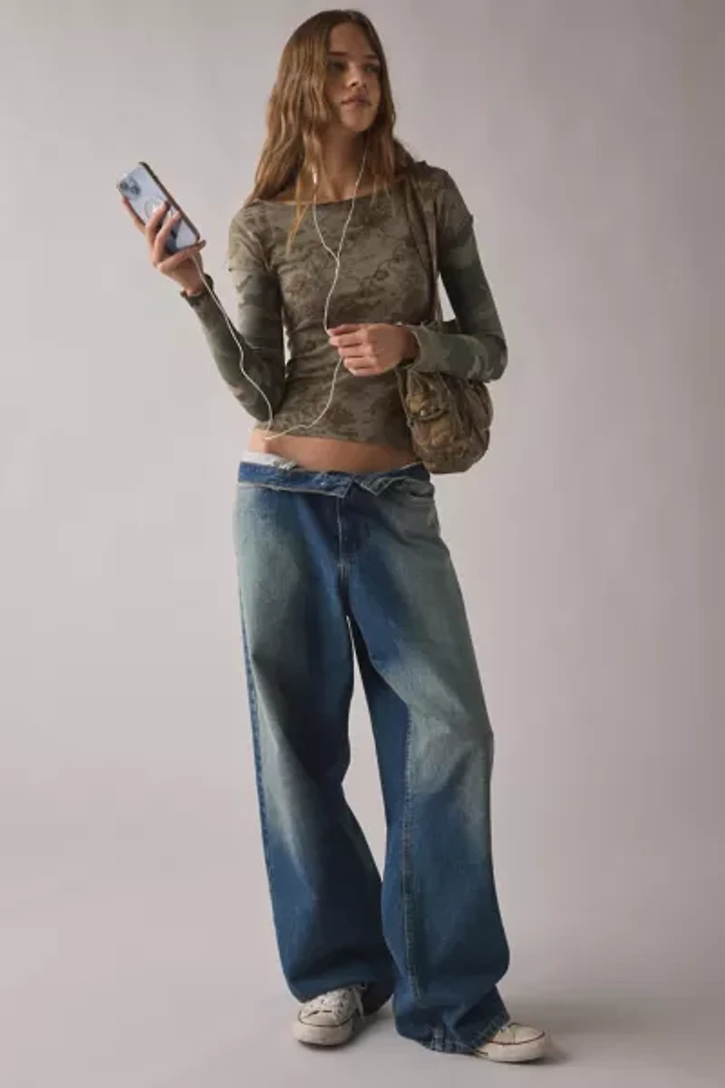 BDG Sloane Layered Twofer Long Sleeve Tee