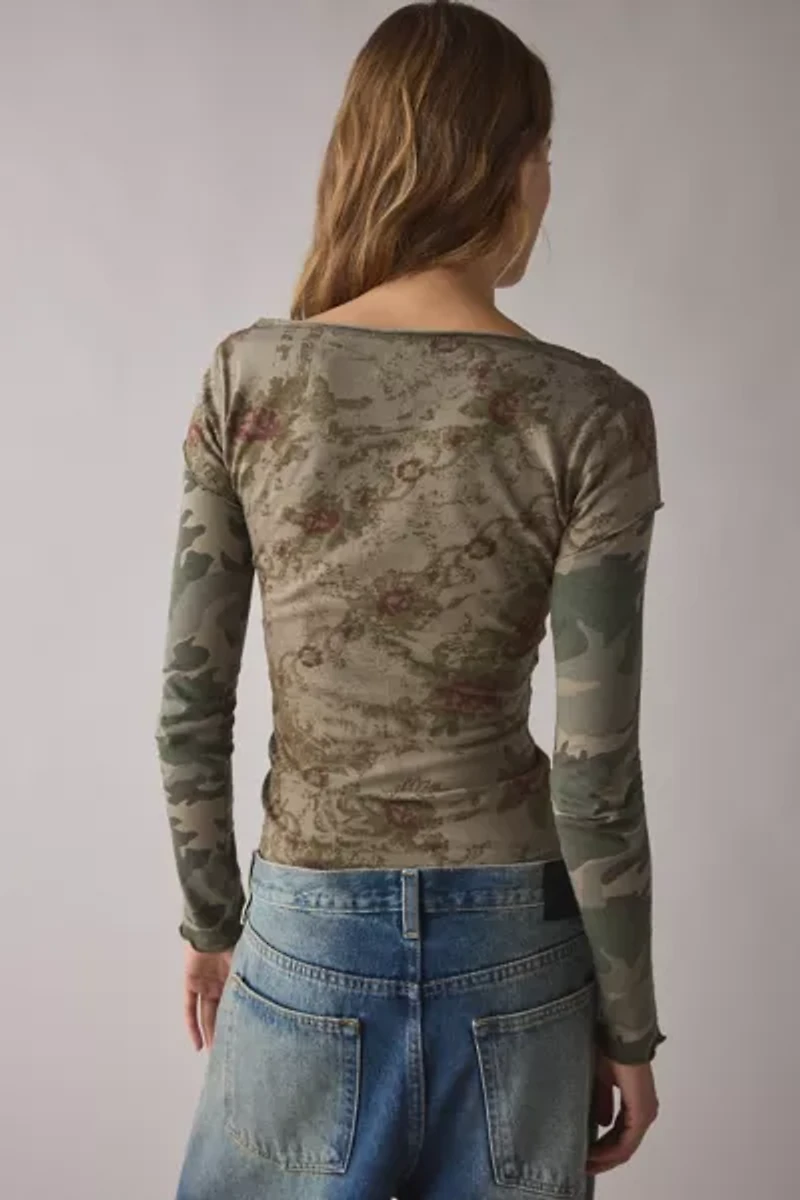 BDG Sloane Layered Twofer Long Sleeve Tee