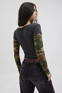 BDG Sloane Layered Twofer Long Sleeve Tee