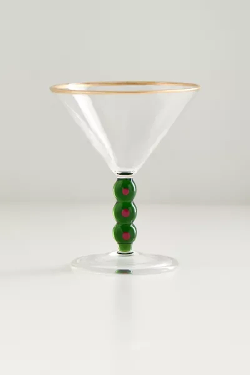 Stacked Icon Stem Martini Glass