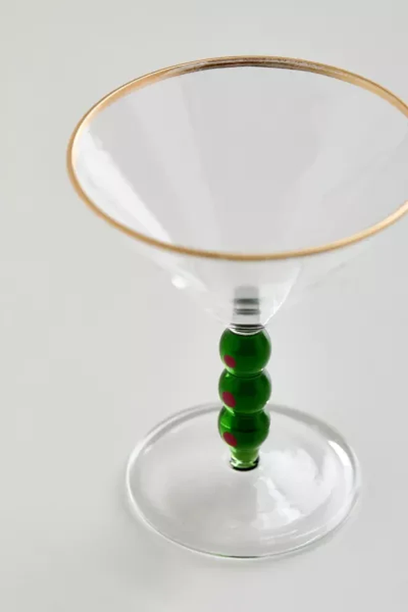 Stacked Icon Stem Martini Glass