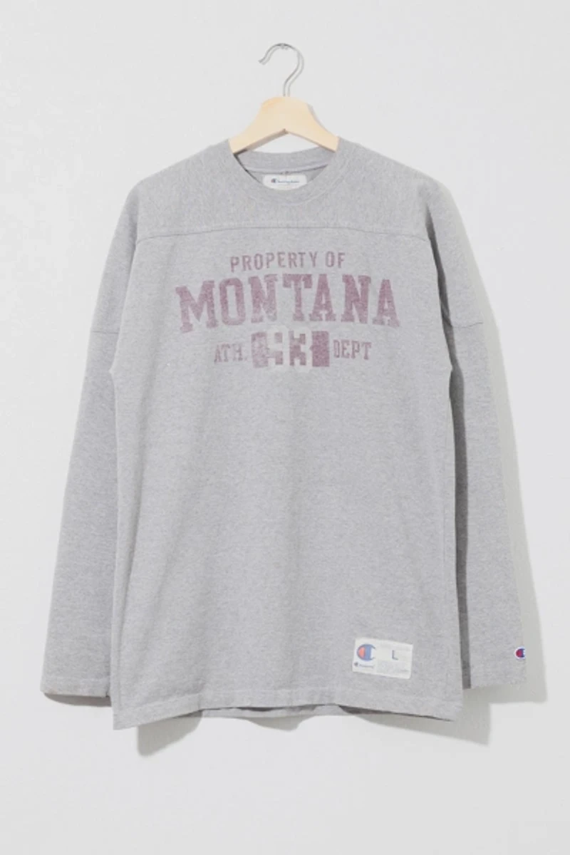Vintage Y2K University of Montana Champion Long Sleeve Jersey T-Shirt