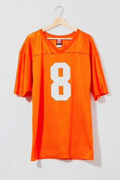Vintage 1990s Orange Blank 8 Football Jersey