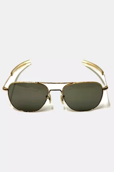 Vintage 1970’s Randolph Engineering Gold Aviator Sunglasses