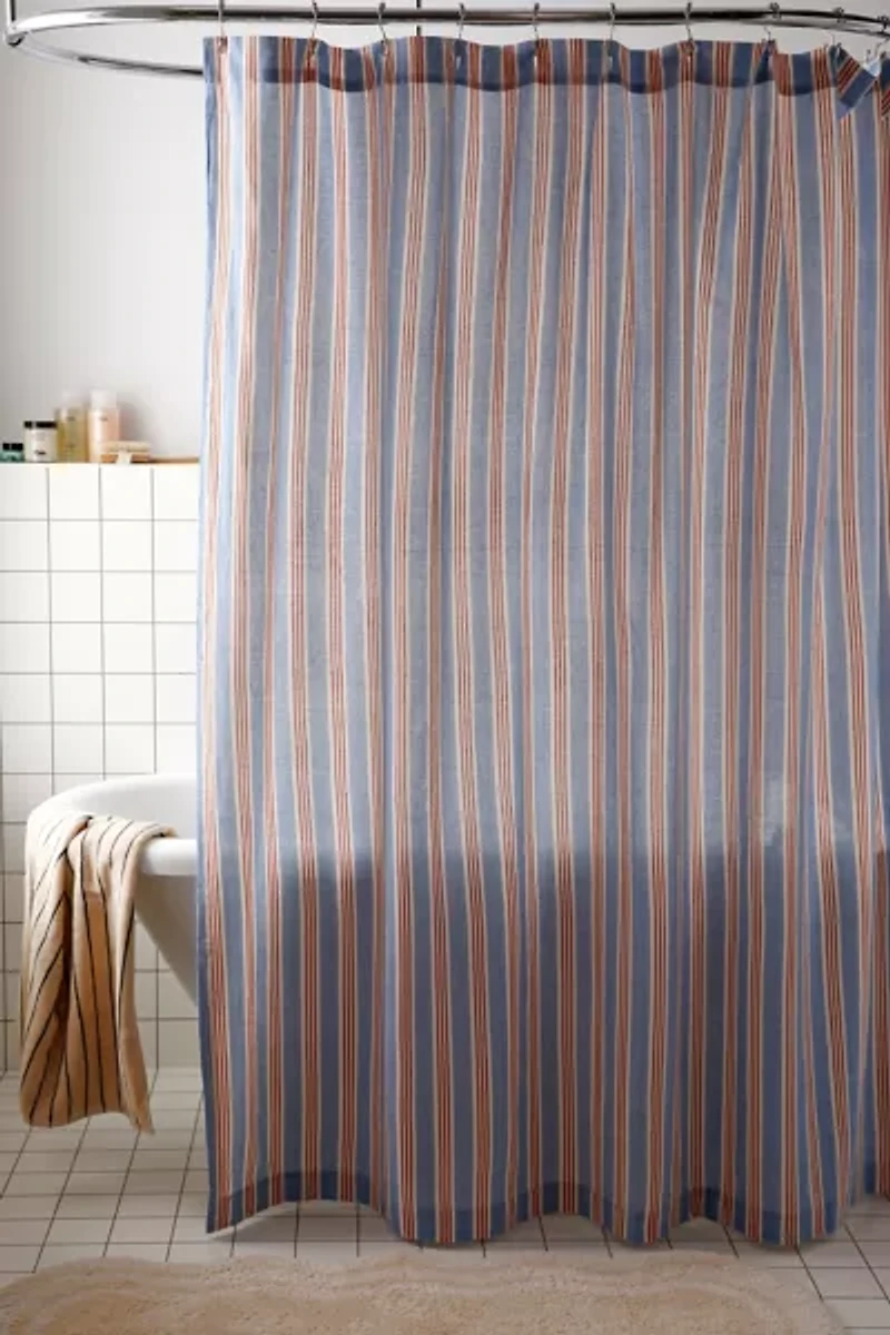 Multi-Striped Patterned Shower Curtain