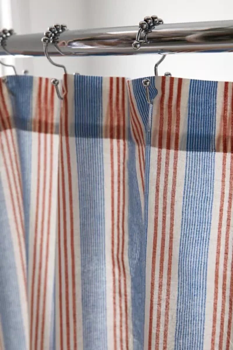 Multi-Striped Patterned Shower Curtain