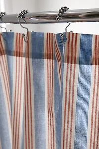 Multi-Striped Patterned Shower Curtain